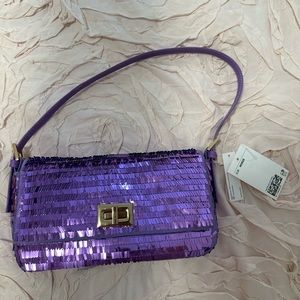 Purple sequin bag
